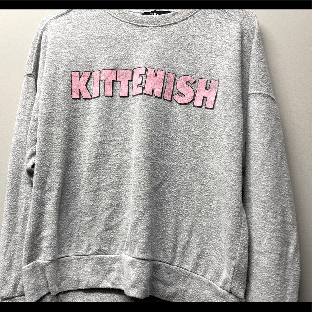 Kittenish soft crew sweat shirt